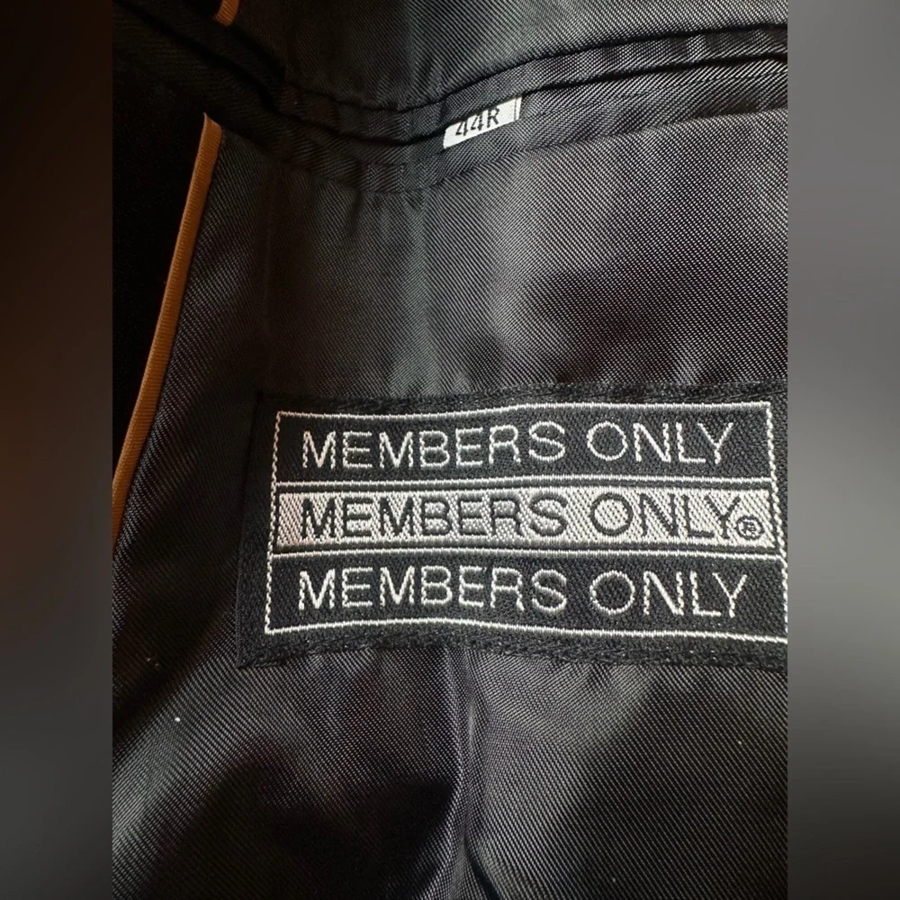 Members Only Black Structured Blazer Jacket – Size 44R
